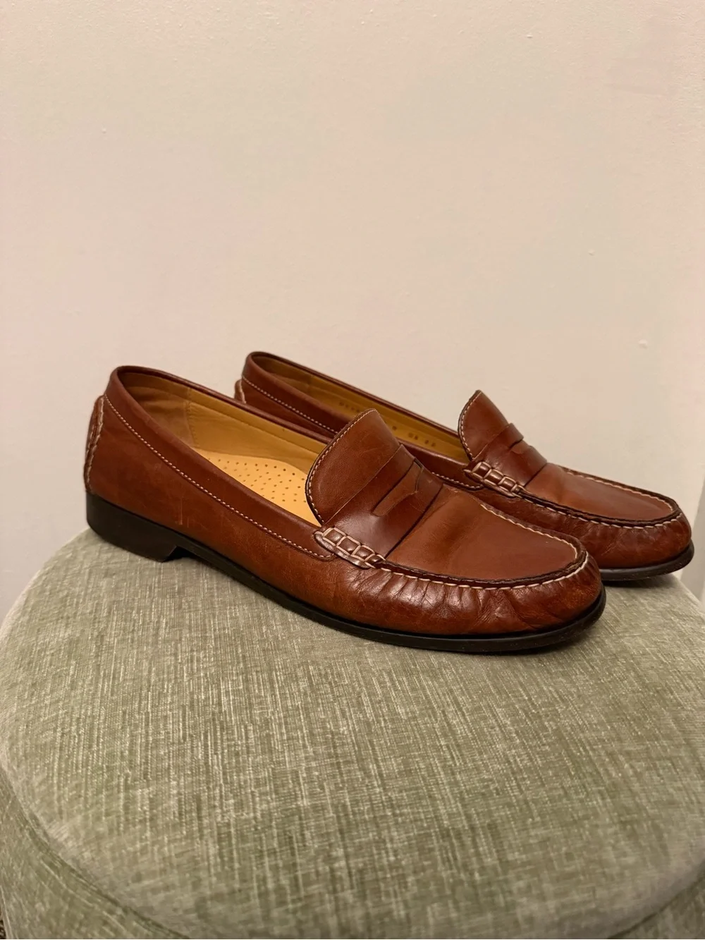 Vintage Cole Haan D21547 Brown Leather Penny Loafers size 9